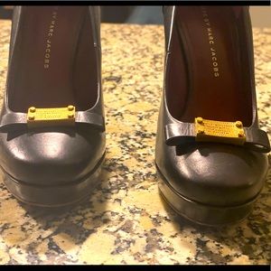 Marc Jacob black & suede heels.